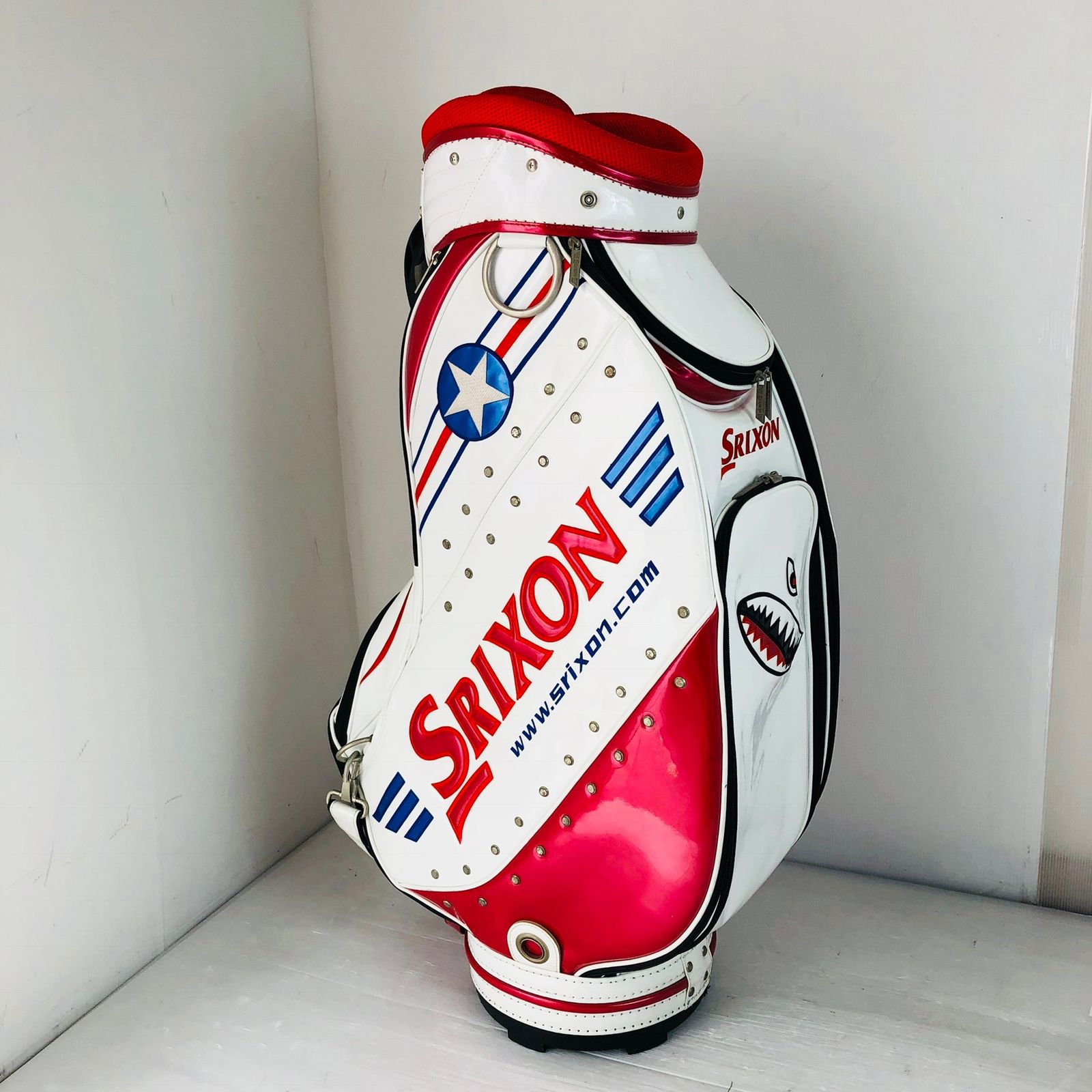  DUNLOP ダンロップ SRIXON スリクソン ガオモンスター 9 5型 ホワイト キャディバッグ ゴルフバッグ ゴルフ 初心者 入門 ゴルフバッグ ゴルフバッグ キャディバッグ ゴルフ