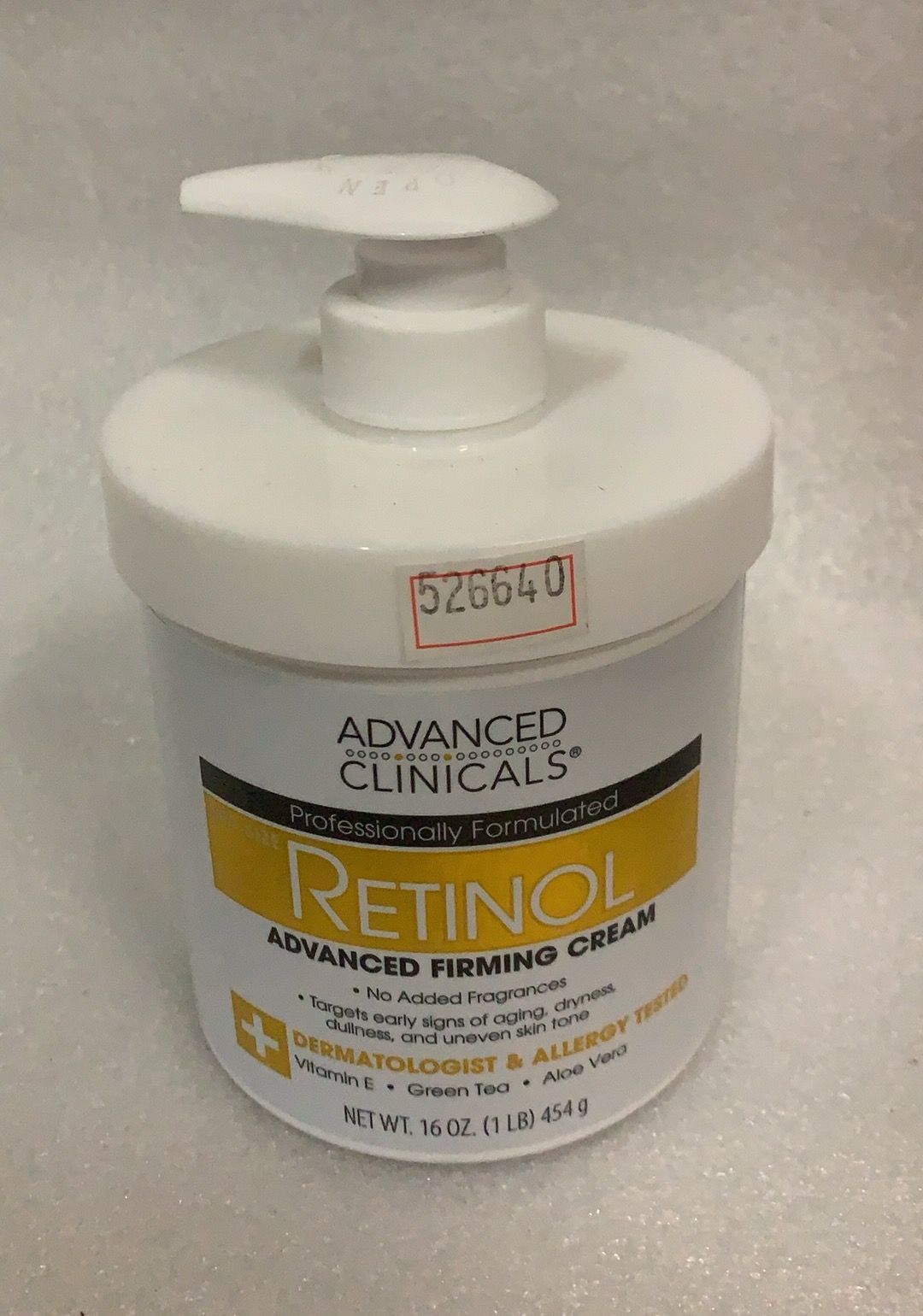 Advanced Clinicals レチノール クリーム 454g--526640 4571562362746