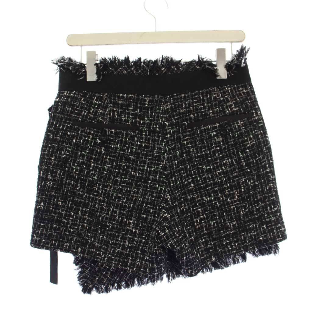 サカイ sacai ツイード フリンジ ラップショートパンツ 1 黒 20-05010