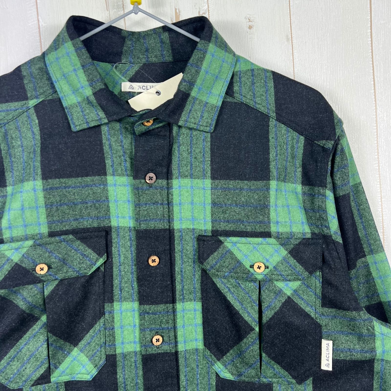 Men s M グリーン系 Aclima アクリマ レジャーウール リボーン ウール シャツ LeisureWool ReBorn Wool Shirt 106310 369 CHECK DARK GREY GREEN z 0005
