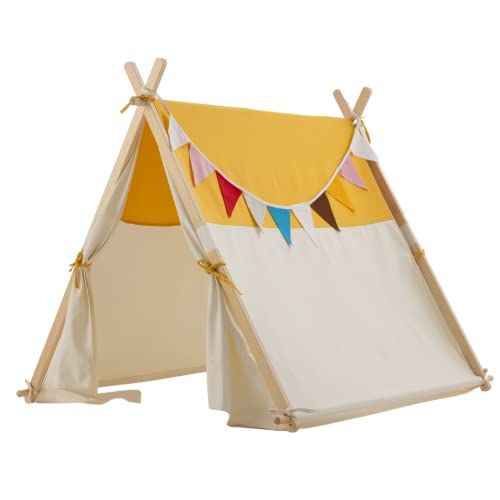 キッズテント HOUSE コットン ティピーテント 子供 ハウス おしゃれ 北欧 男の子 女の子 折りたたみ 木製po 375 be 9 e 2