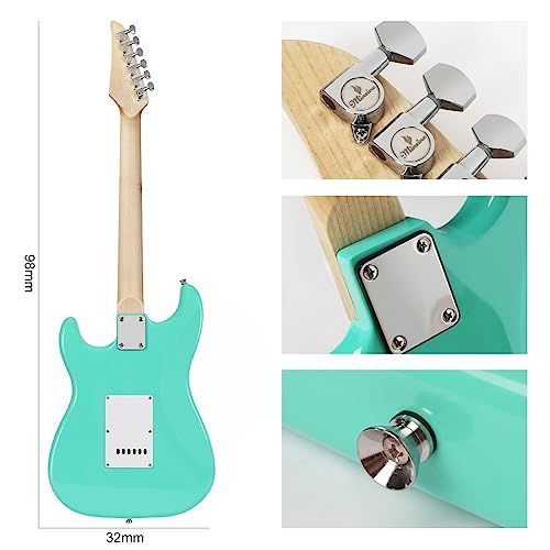  Bullfighter 初心者向けエレキギターセット 男の子 女の子 学生 大人向けのユニバーサルモデル プロフェッショナルなエントリーレベルの電子ギター楽器 ST Electric Guitar SSS-Green po f 2 c 7 ea 18 その他 キッチン 食器