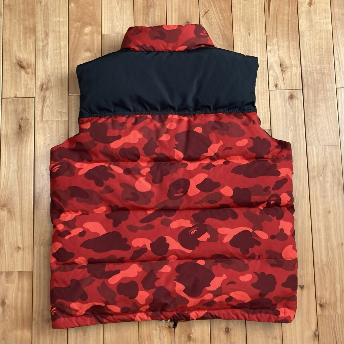 ☆XL☆ ダウン ベスト Red Camo a bathing ape BAPE Puffer Down Vest 