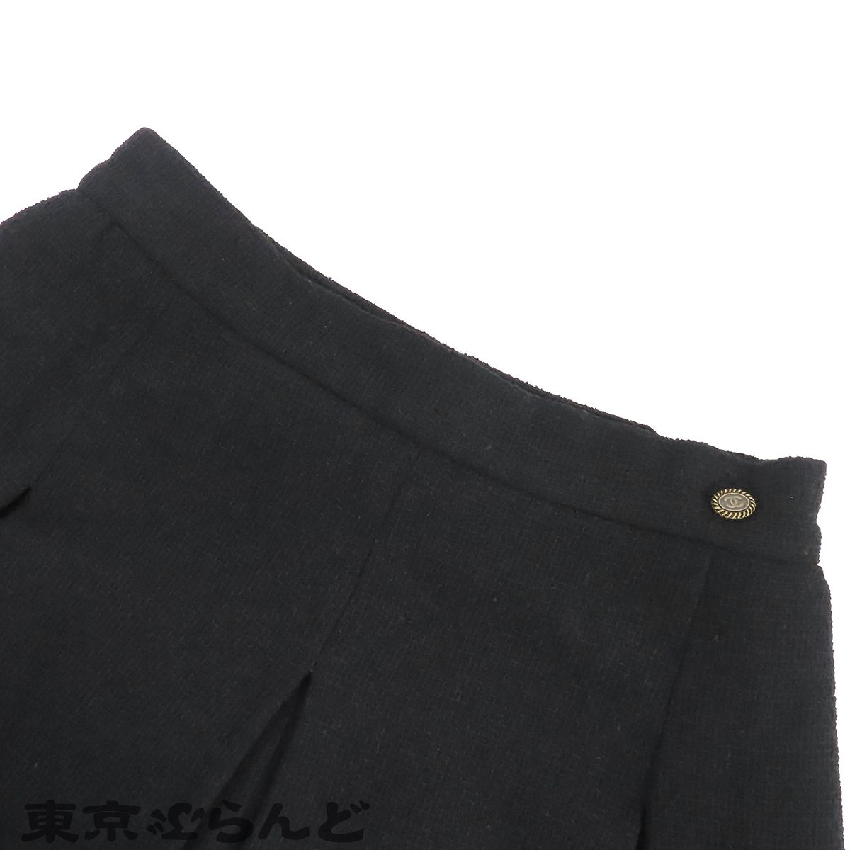 シャネル CHANEL スカート P37700V21840 ブラック 黒 ウール ナイロン
