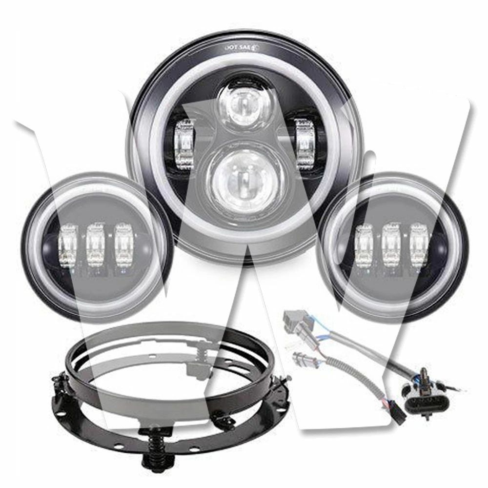 ハーレー用】 LED 7インチヘッドライト/4.5インチフォグランプ