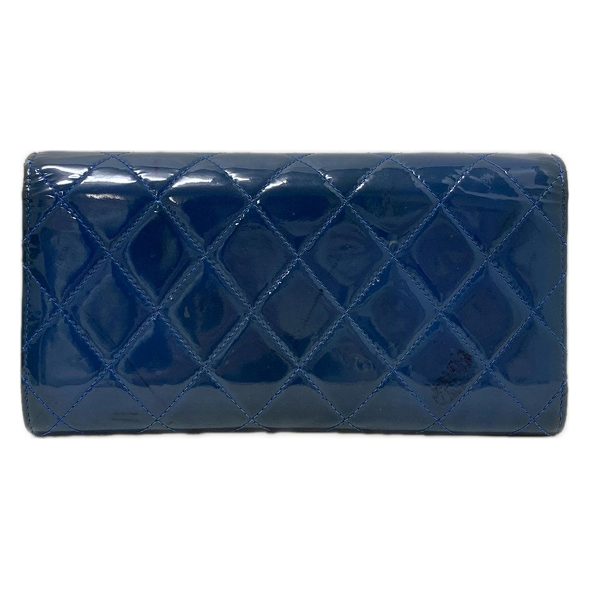 CHANEL(シャネル) 長財布 マトラッセ ネイビー ココマーク レザー