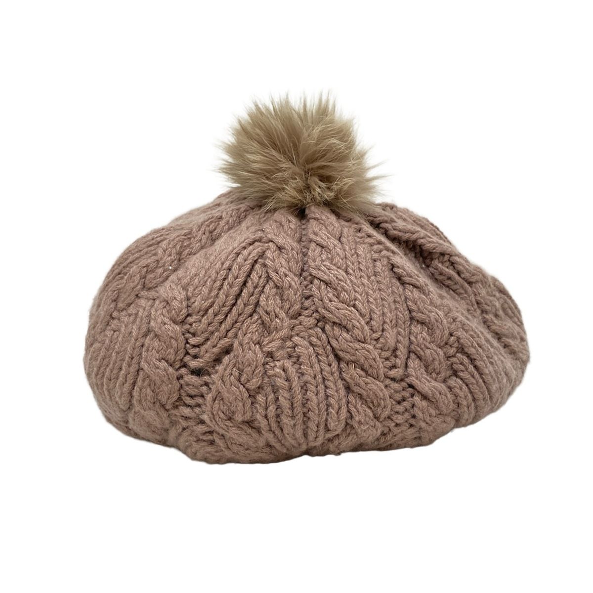 HELEN KAMINSKI(ヘレンカミンスキー) ニット帽 - ピンクベージュ