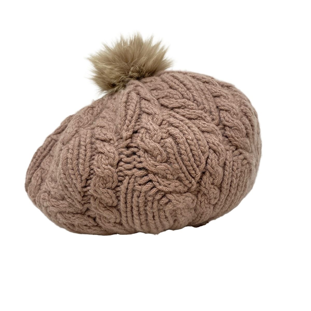 HELEN KAMINSKI(ヘレンカミンスキー) ニット帽 - ピンクベージュ