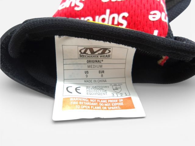 SUPREME 17ss Mechanix Original Work Gloves Red サイズM