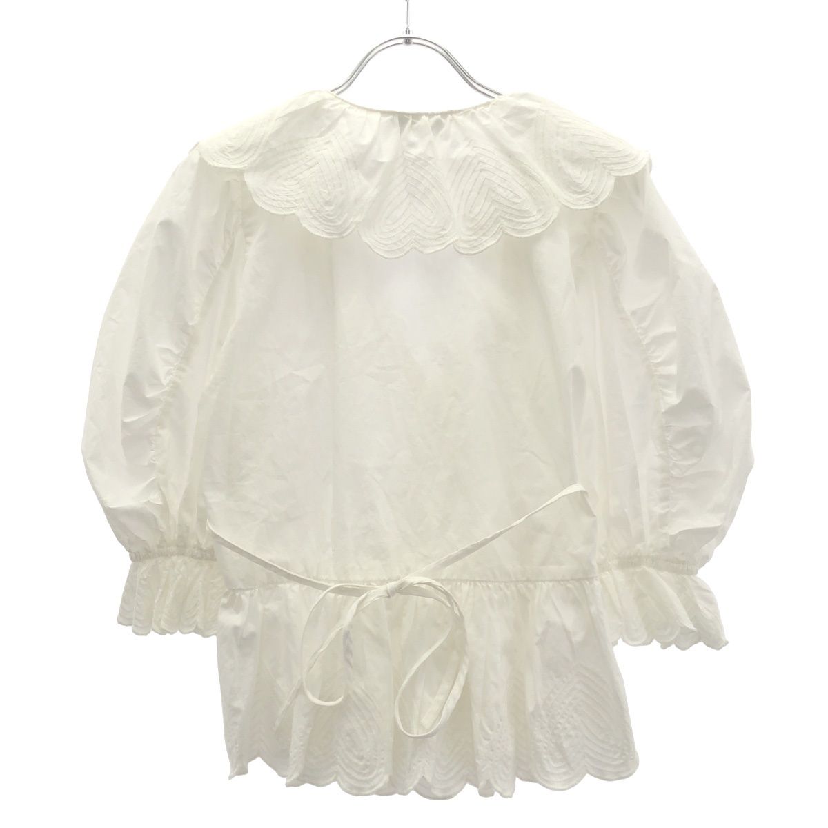 Sea New York シーニューヨーク パフスリーブカシュクールブラウス