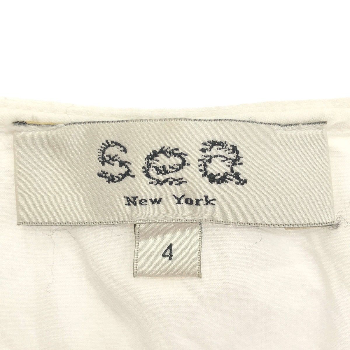 Sea New York シーニューヨーク パフスリーブカシュクールブラウス