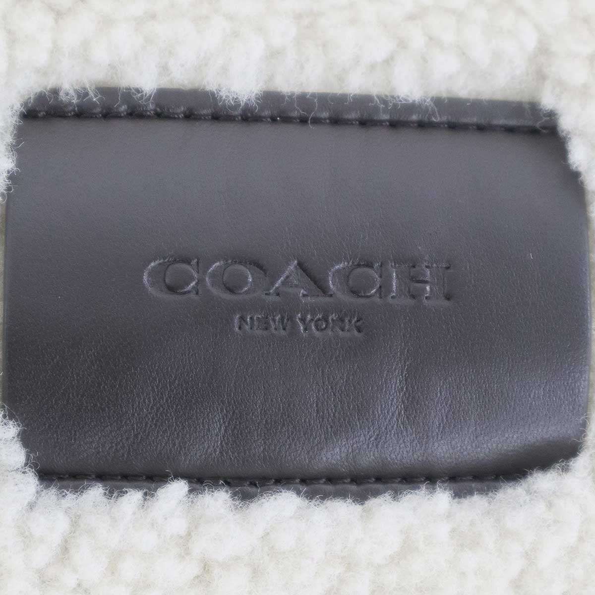 COACH コーチ リバーシブル ムートンシアリング ベスト ブラウン