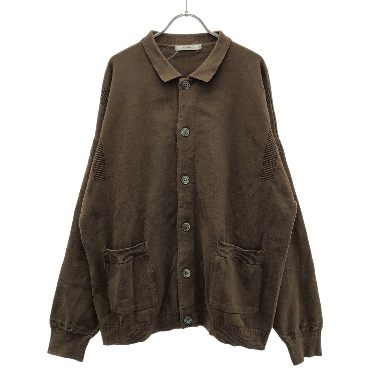YASHIKI ヤシキ Oboro Collar Cardigan コットンカーディガン ブラウン 