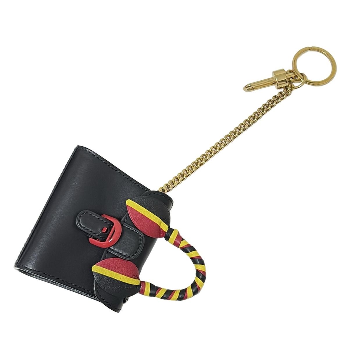 DELVAUX(デルボー) キーホルダー(チャーム) - 黒×レッド×マルチ