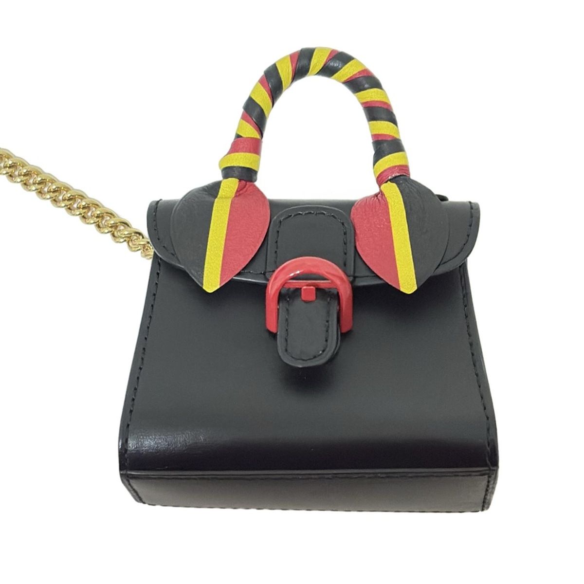 DELVAUX(デルボー) キーホルダー(チャーム) - 黒×レッド×マルチ