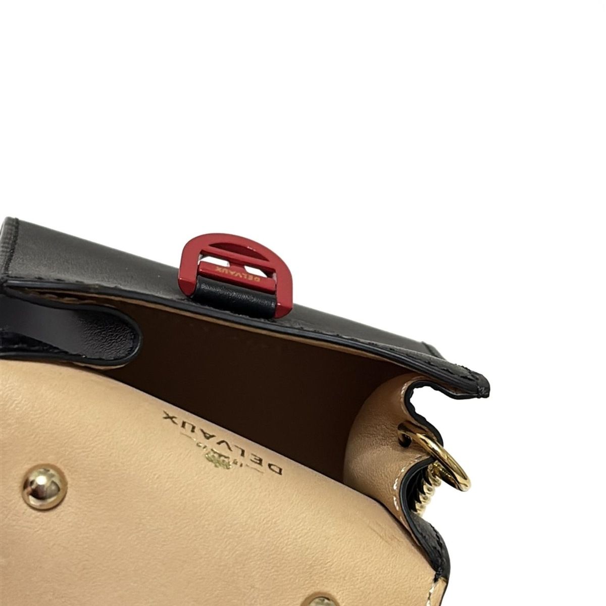 DELVAUX(デルボー) キーホルダー(チャーム) - 黒×レッド×マルチ