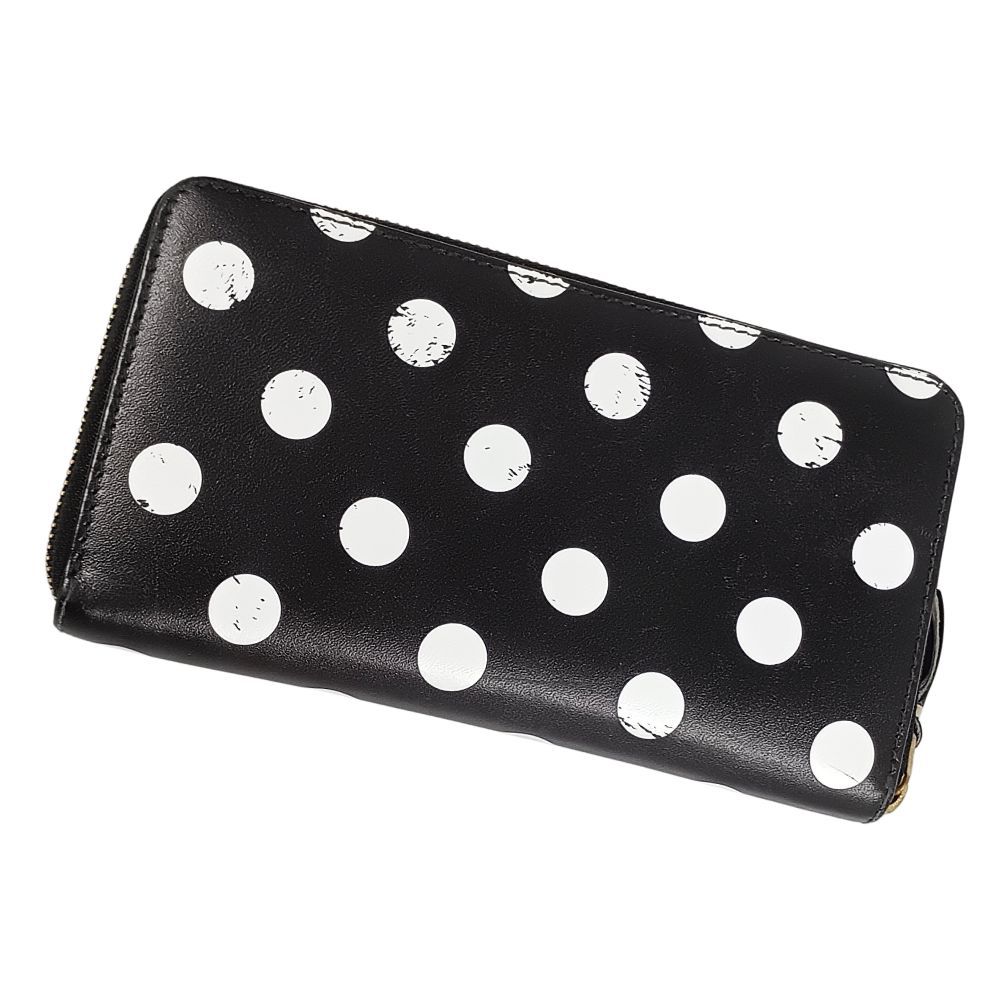 COMME DES GARCONS コムデギャルソン ポルカドット ラウンドジップ