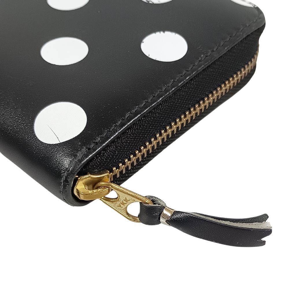 COMME DES GARCONS コムデギャルソン ポルカドット ラウンドジップ