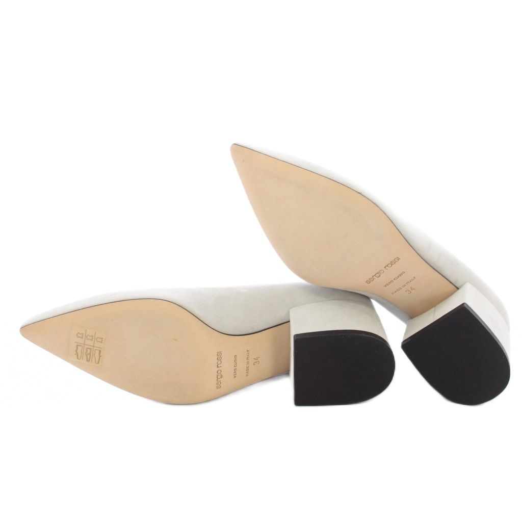 セルジオロッシ Sergio rossi パンプス ポインテッドトゥ チャンキー