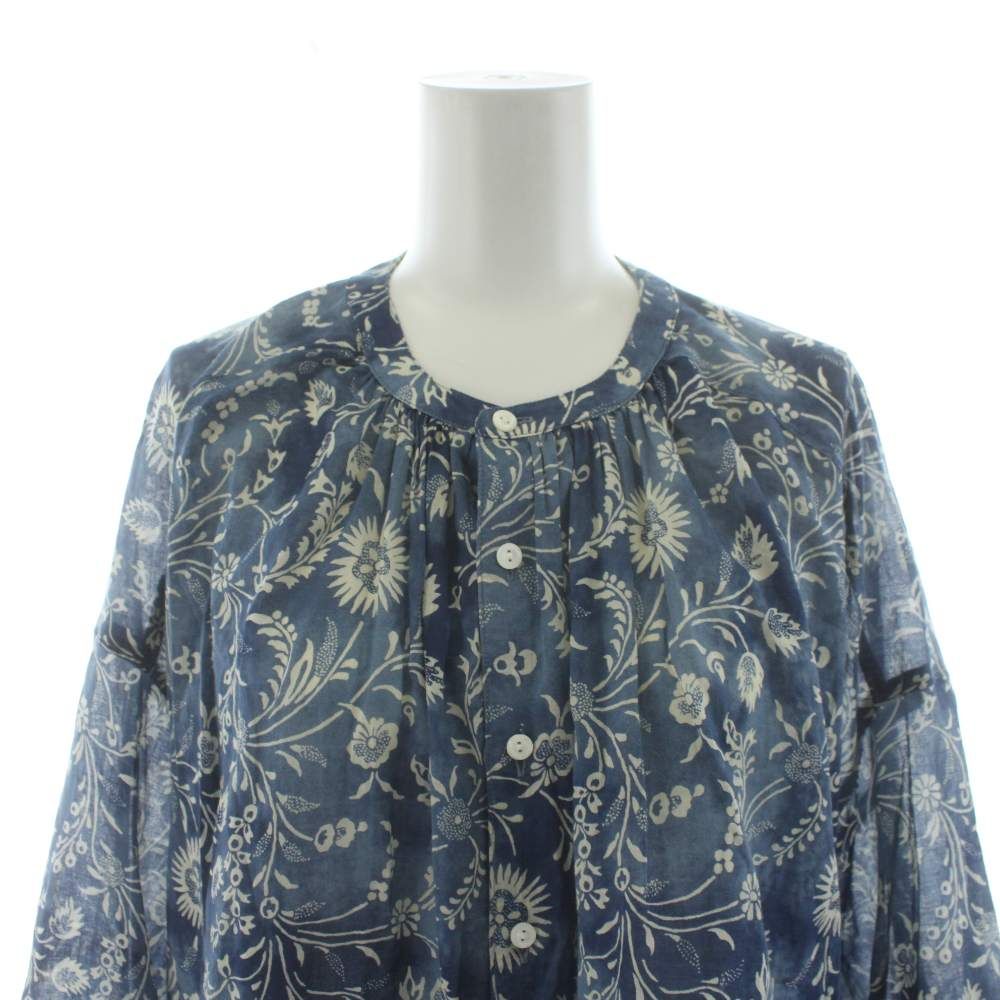 RRL ダブルアールエル　フローラルエンブロイダード コットン ブラウス　美品 ダブルアールエル RRL フローラルプリント コットンボイル シャツ