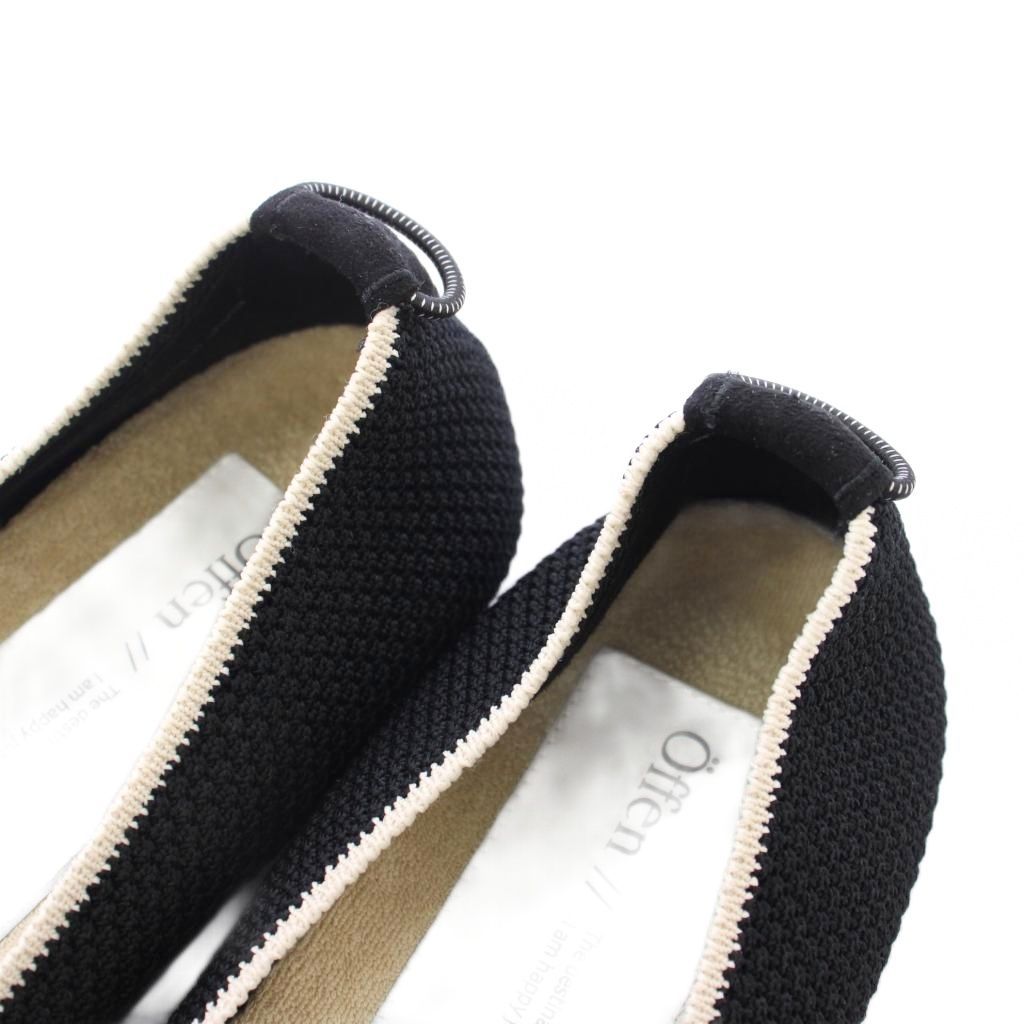 オッフェン Offen パンプス ポインテッドトゥ ローヒール フリル バイ