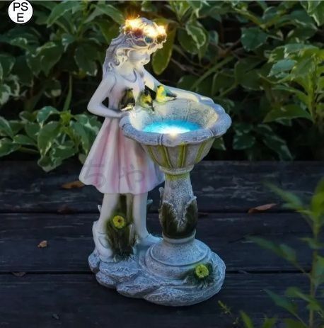 新しい未使用 フェアリーガーデン像 オブジェ 園芸 ソーラーガーデン