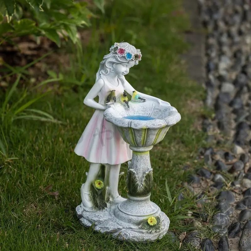 新しい未使用 フェアリーガーデン像 オブジェ 園芸 ソーラーガーデン