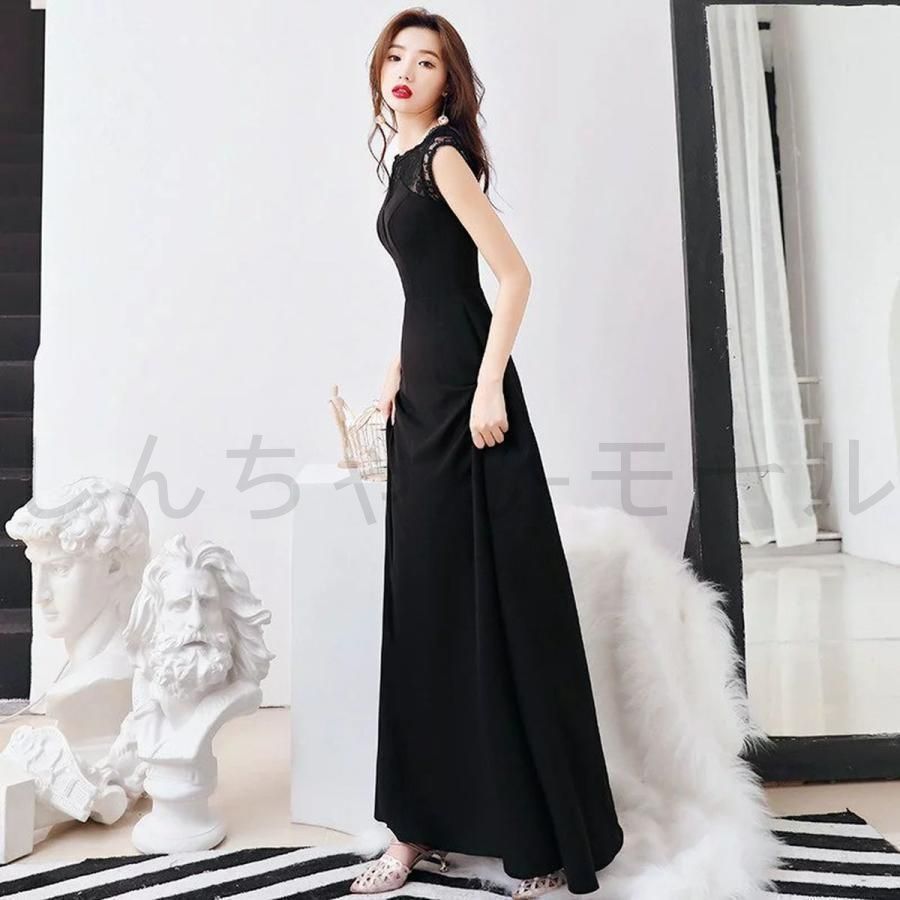 新しい未使用 パーティードレス 結婚式 ワンピース ロングドレス