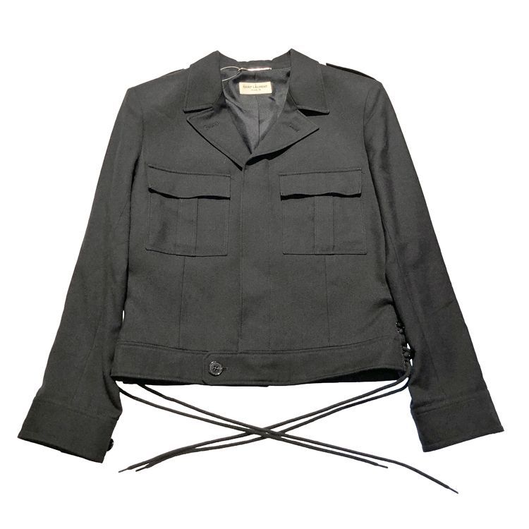 SAINT LAURENT エディ期　ミリタリージャケット SAINT LAURENT サンローラン 14SS エディ期 サイドレースアップ