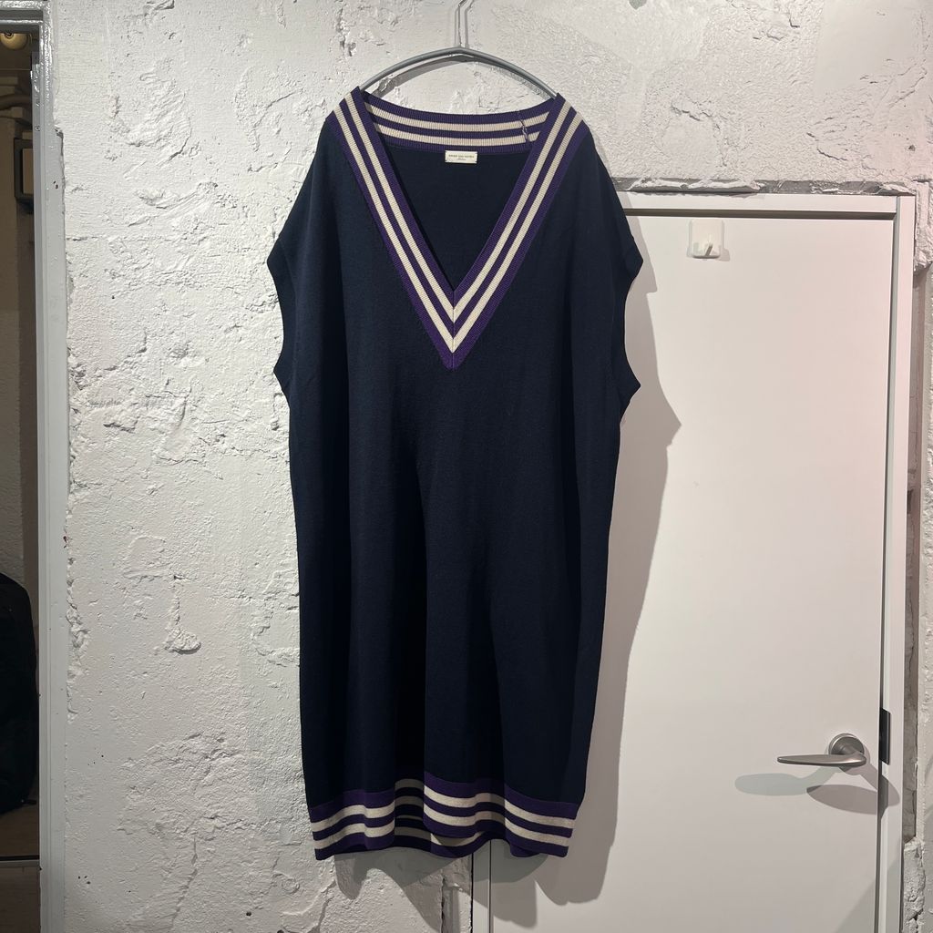 Dries Van Noten ドリスヴァンノッテン 22AW V-Neck Long Knit Vest