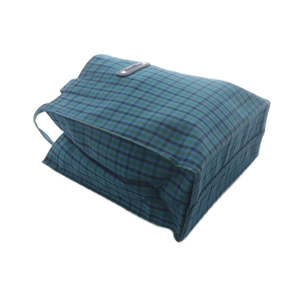 ファミリア Familiar トートバッグ ハンドバッグ チェック グリーン