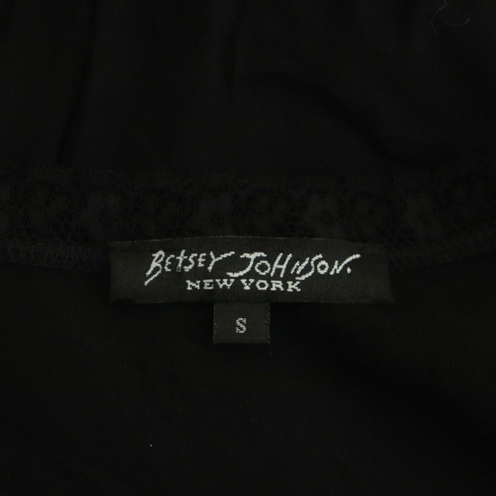 ベッツィージョンソン BETSEY JOHNSON シルクワンピース 半袖 膝丈