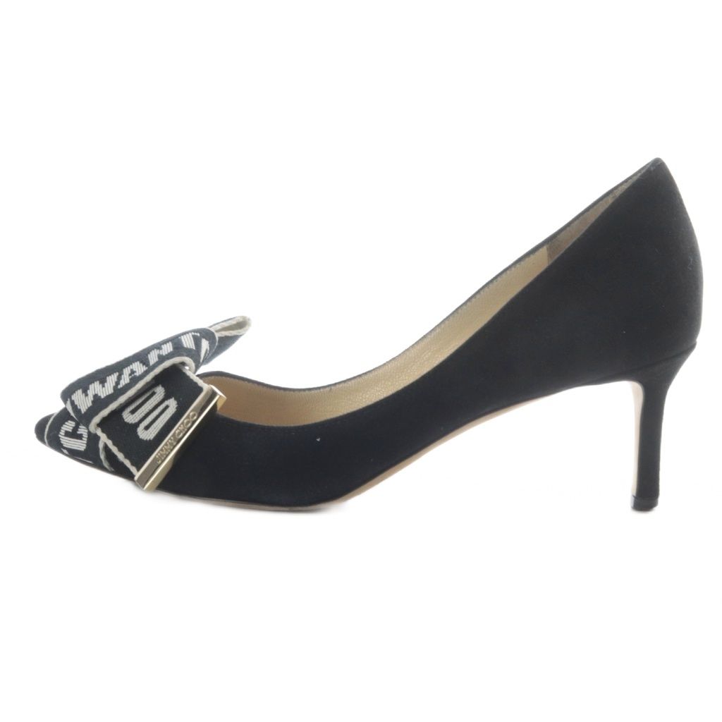 ジミーチュウ JIMMY CHOO tegan リボン パンプス スエード ピンヒール
