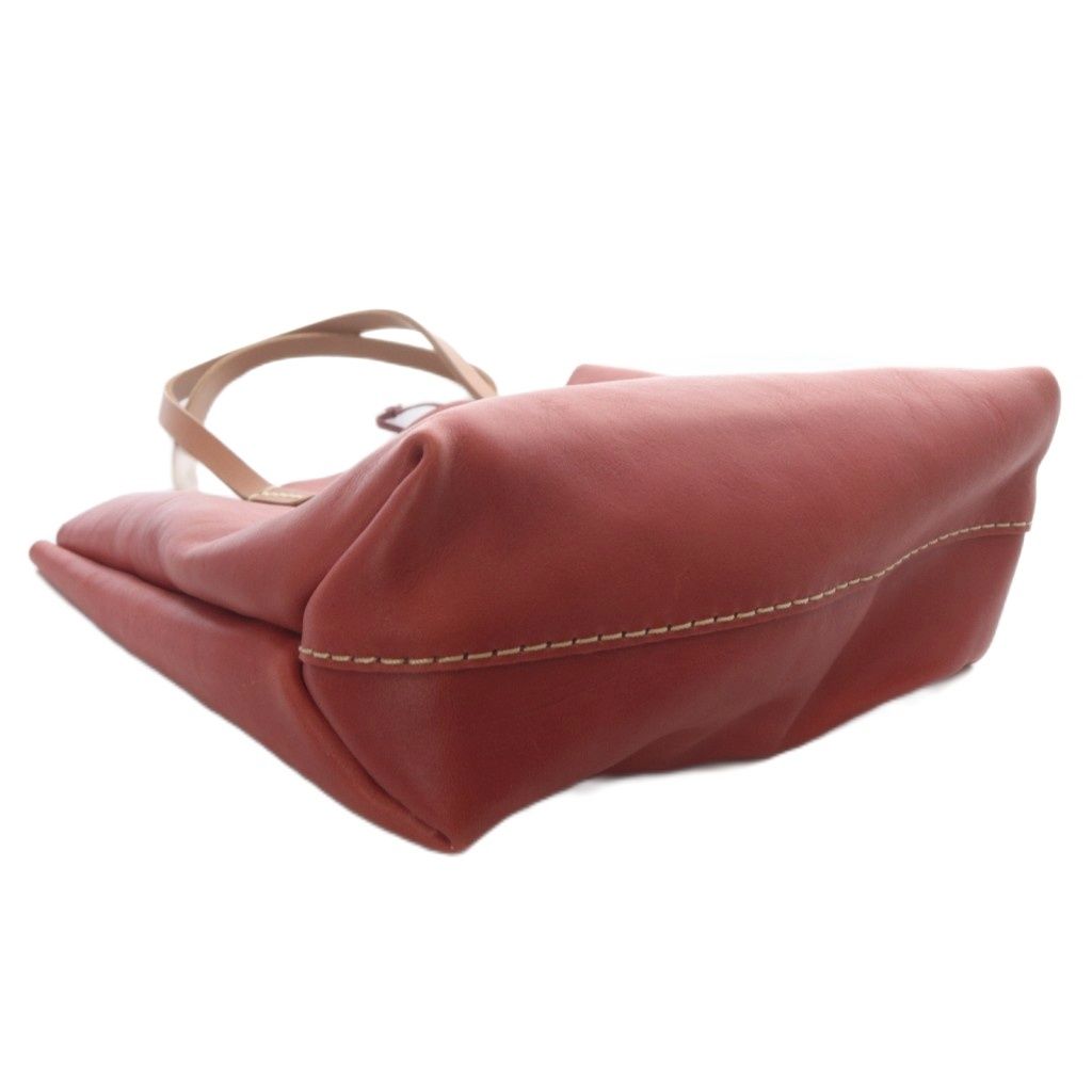 ヘルツ HERZ レザートートバッグ ハンドバッグ 赤 - メルカリ