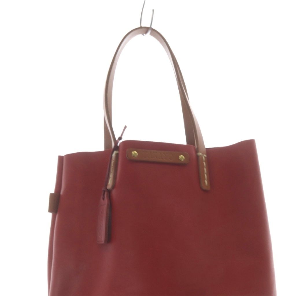 ヘルツ HERZ レザートートバッグ ハンドバッグ 赤 - メルカリ