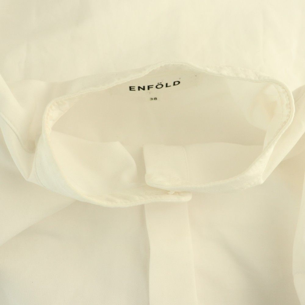 エンフォルド ENFOLD 長袖シャツ バンドカラー 38 ホワイト /ES □OS