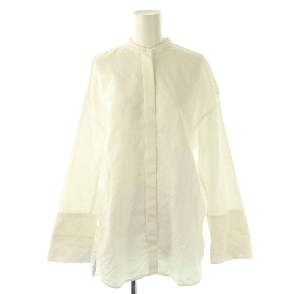 ENFÖLD エンフォルド 長袖バンドカラーシャツ エンフォルド ENFOLD 長袖シャツ バンドカラー 38 ホワイト /ES □OS