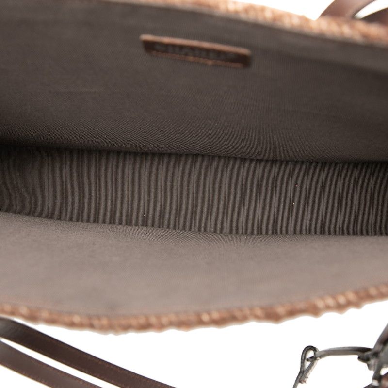 シャネル ロゴ ハンドバッグ トートバッグ ショルダーバッグ ブラウン