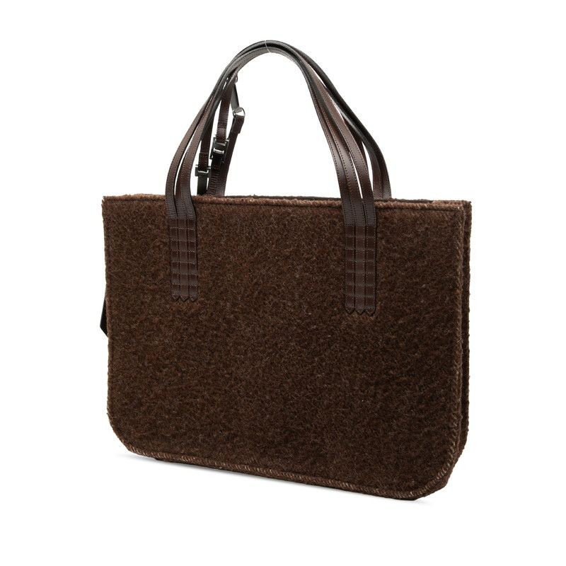 シャネル ロゴ ハンドバッグ トートバッグ ショルダーバッグ ブラウン