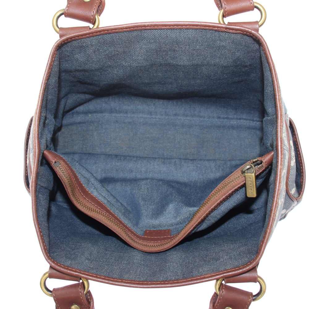 セリーヌ CELINE ブギーバッグ マカダム柄 ハンドバッグ デニム レザー