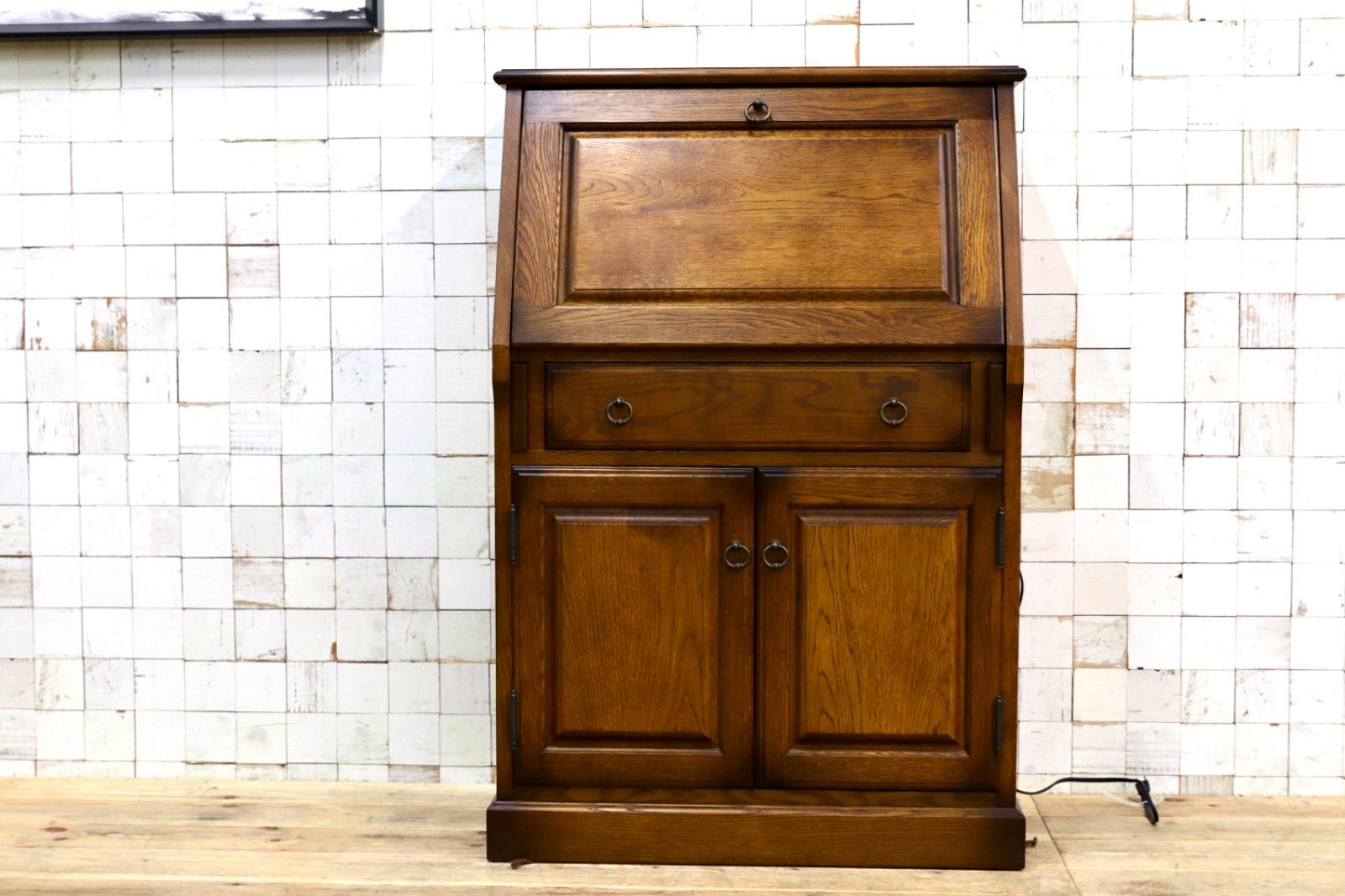 GMIH398○えぞ民芸家具 / EZO 蝦夷民芸家具 ライティングビューロー