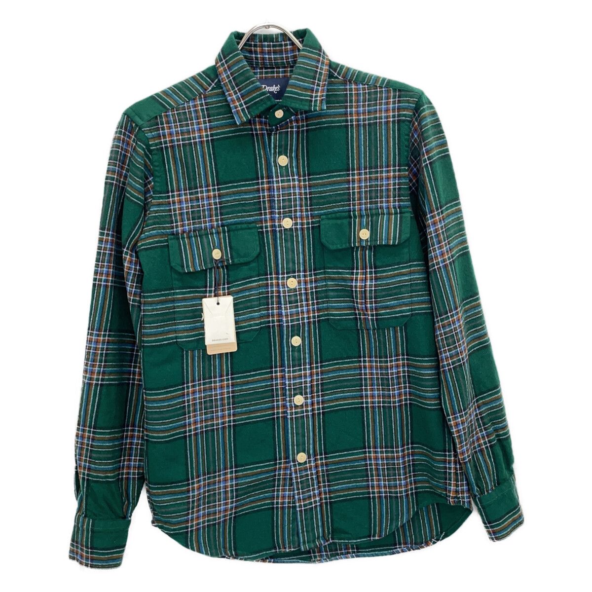 Drakes ドレイクス DR2A4D ｸﾞﾘｰﾝ ﾁｪｯｸ柄 ﾚｷﾞｭﾗｰｼｬﾂ M - メルカリ