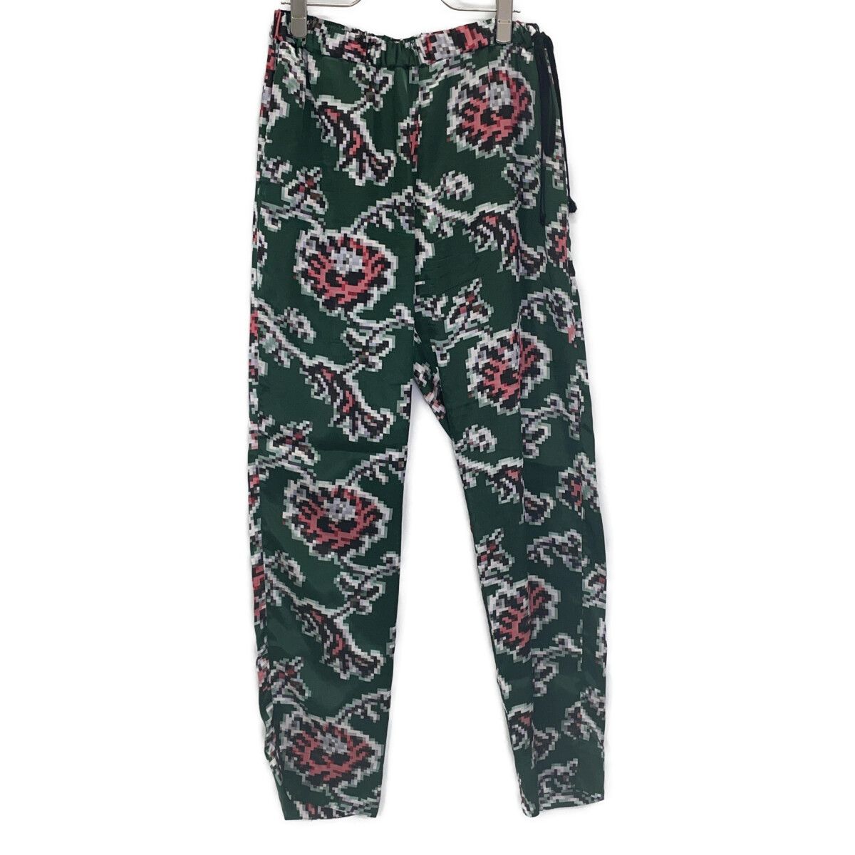 DRIES VAN NOTEN ドリスヴァンノッテン ｸﾞﾘｰﾝ 花柄 ｲｰｼﾞｰﾊﾟﾝﾂ 38