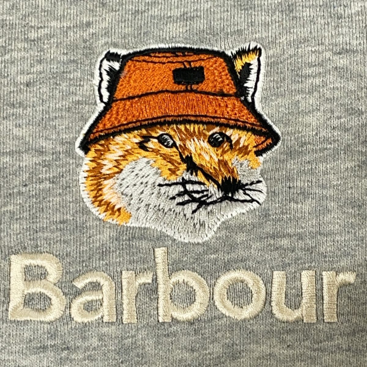 Barbour バブアー 【×MAISON KITSUNE】232MOL0569 23年 ｸﾞﾚｰ FOX HEAD