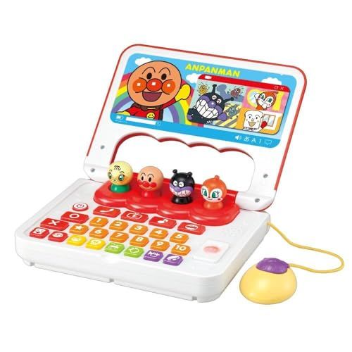 バンダイ BANDAI たっぷりキーでカタカタ楽しい アンパンマンおしゃべりパソコン 対象年齢 1 5 歳?po 625641 d 2