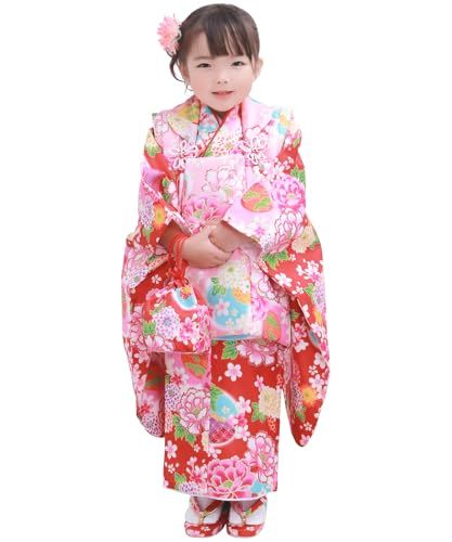 KYOETSU キョウエツ 七五三 3歳 女の子 着物 セット 被布 小物 フルセット 753 華やか Apo 11 afa 318