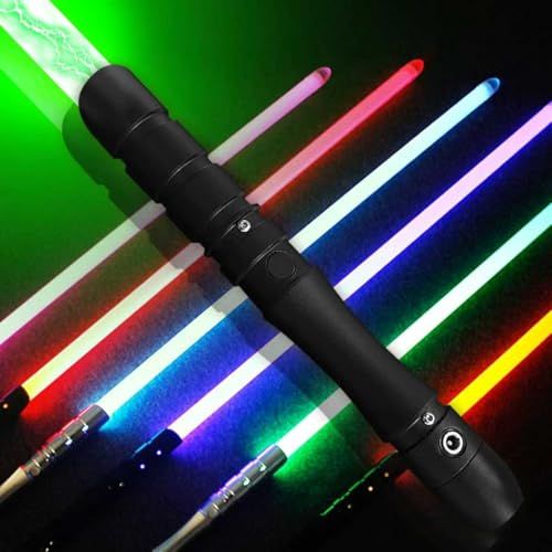 YDD セーバー ライトセーバー ジェダイ シス アルミ製柄 変化 LEDライトセイバー 激しい戦いが 大人用 ブラック柄RGBブレード po a 79 ef 21
