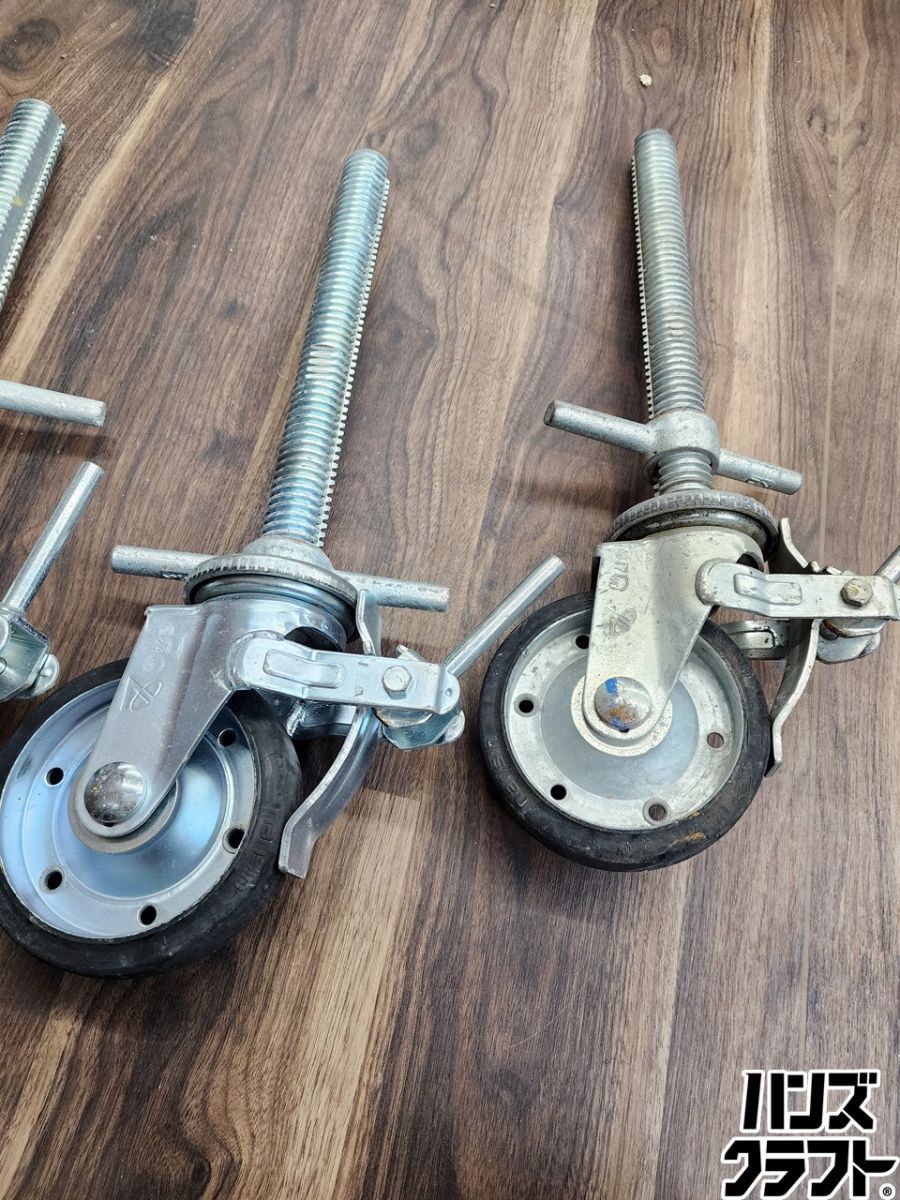 ♭ 品 ナンシン M-150 足場用キャスターブレーキ付き4本セット 熊 ♭♭