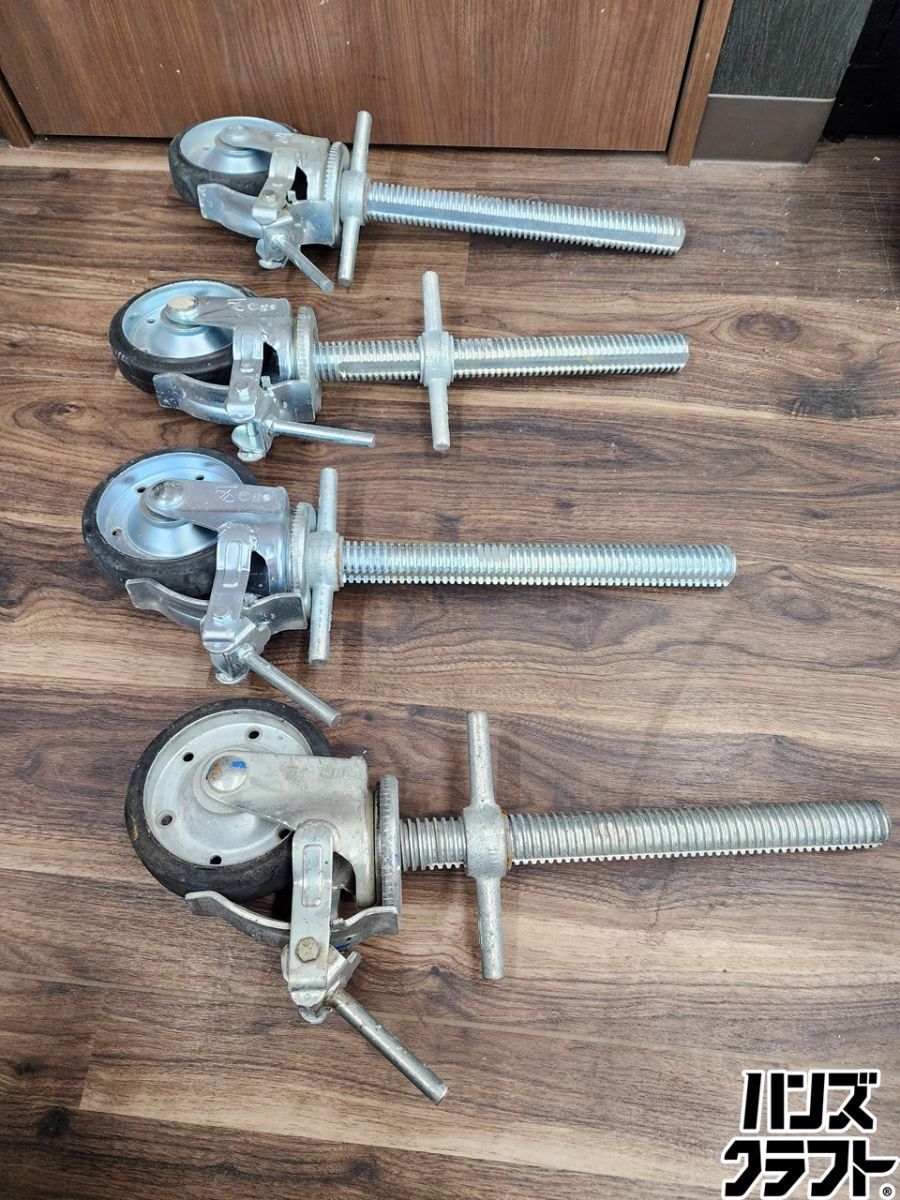 ♭ 品 ナンシン M-150 足場用キャスターブレーキ付き4本セット 熊 ♭♭