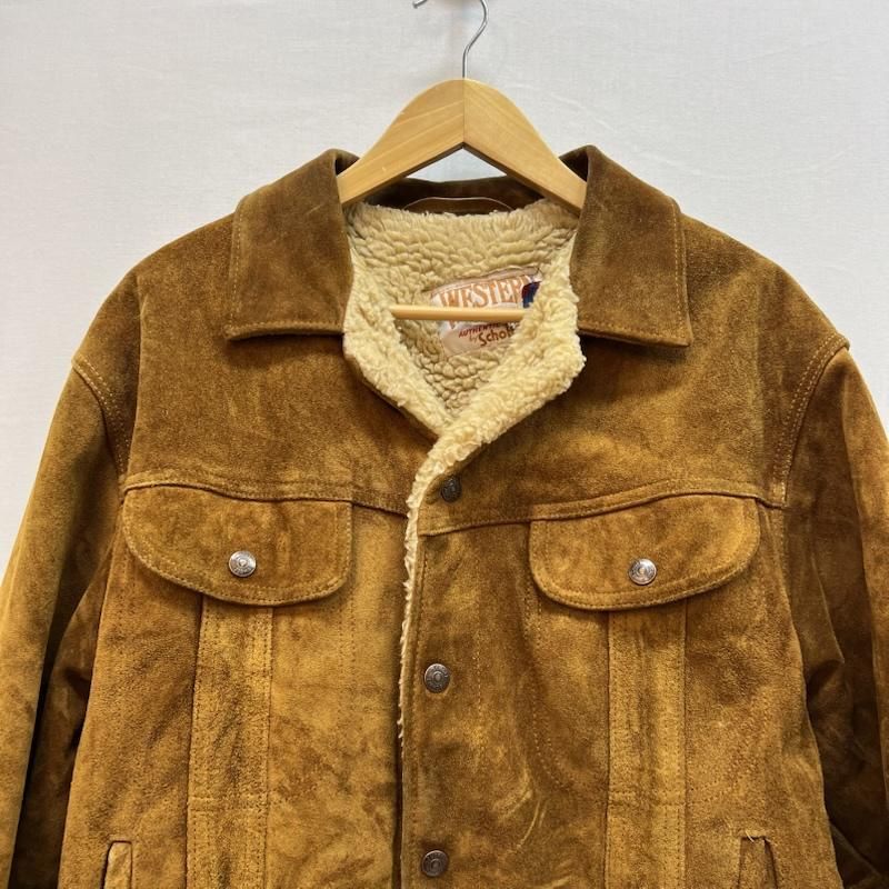 ショット 80s USA製 スエード レザー ランチ ボア トラッカー